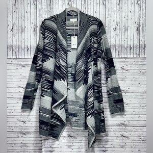 Lucky Brand Aztec Drape Front Cardigan